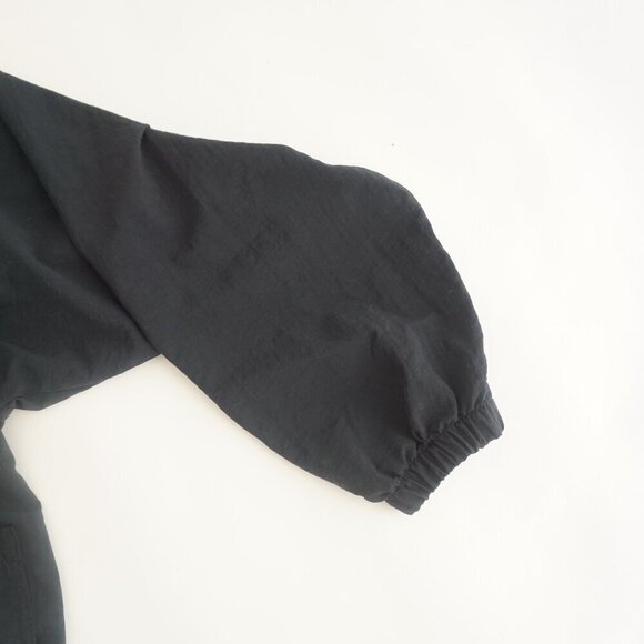 Vintage '90S Asics Black Purple Nylon Hooded Pullover Windbreaker Jacket Large - Picture 4 of 10